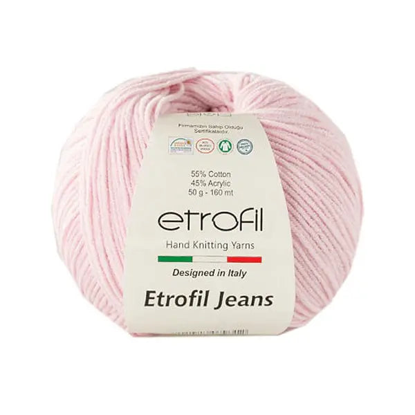 Etrofil Jeans haak garen-Roze 33 van hobbygaren.nl