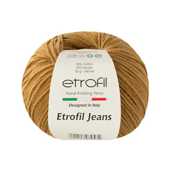 Etrofil Jeans haak garen-Donker Mosterd 47