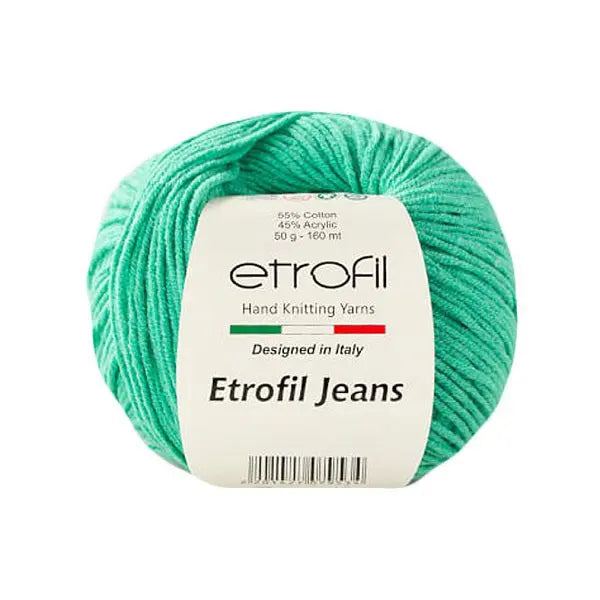 Etrofil Jeans haak garen-Donker Mint 55