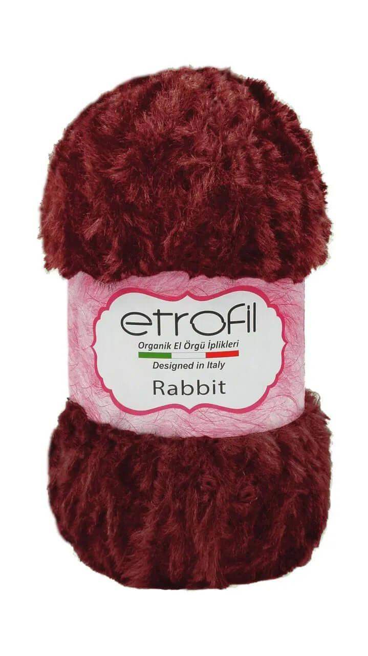 Etrofil Rabbit imitatiebont garen-Bordeaux-70349 - Hobbygaren