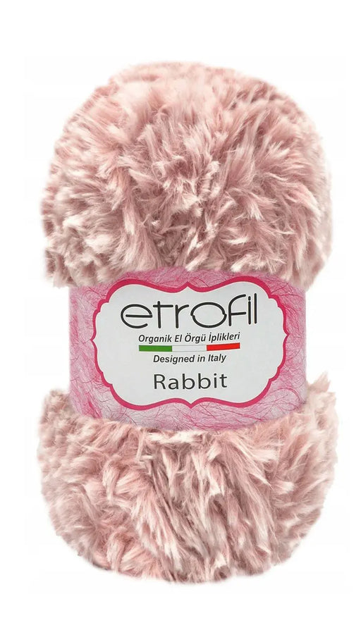 Etrofil Rabbit imitatiebont garen-Roze-Wit-70350
