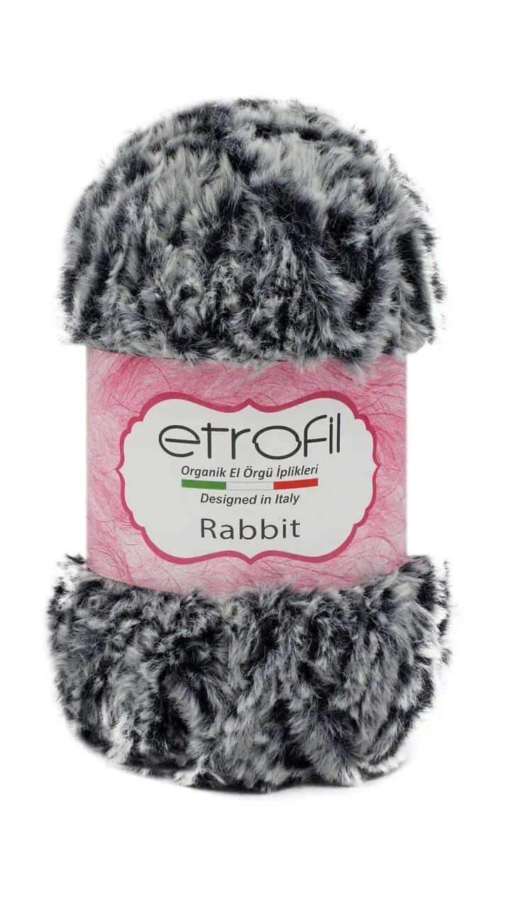 Etrofil Rabbit imitatiebont garen-Navy-Wit-70548 - Hobbygaren