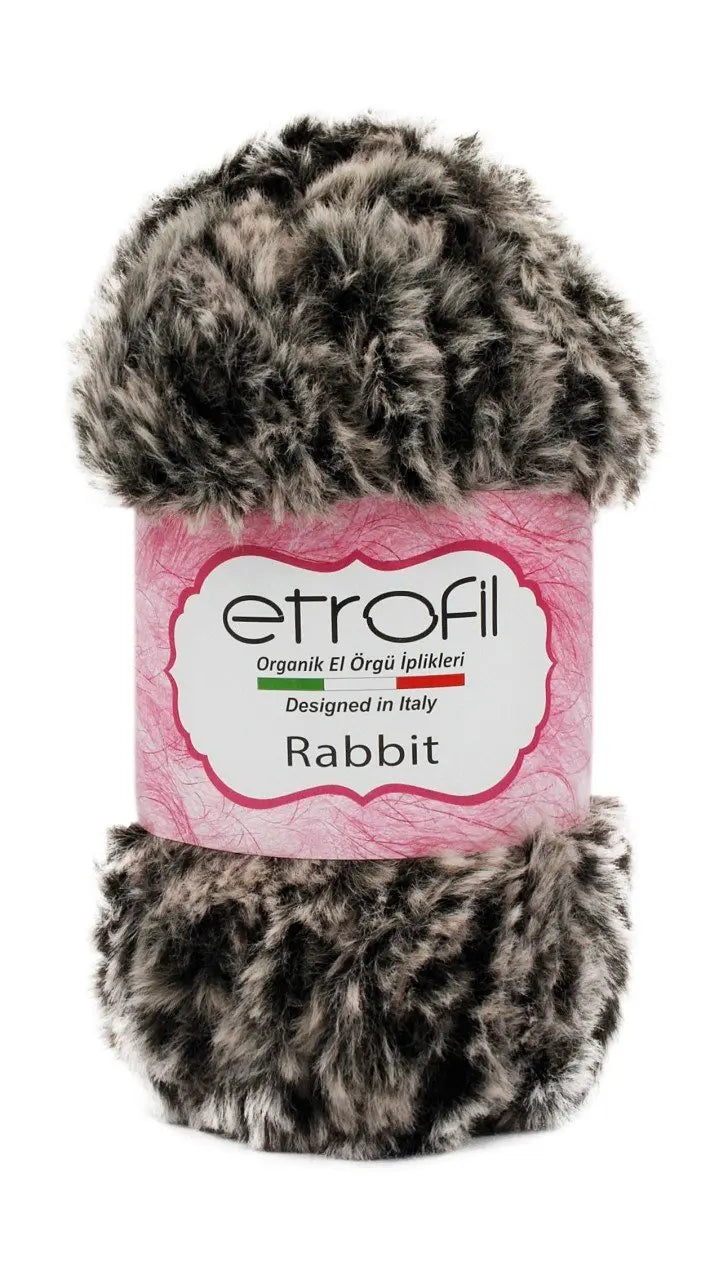 Etrofil Rabbit imitatiebont garen-Grijs-Bruin-70714