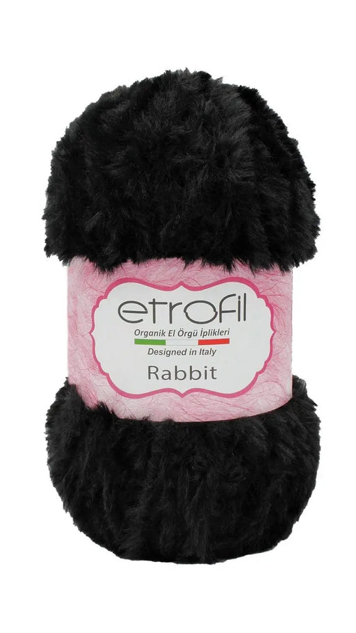 Etrofil Rabbit imitatiebont garen-Zwart-70906
