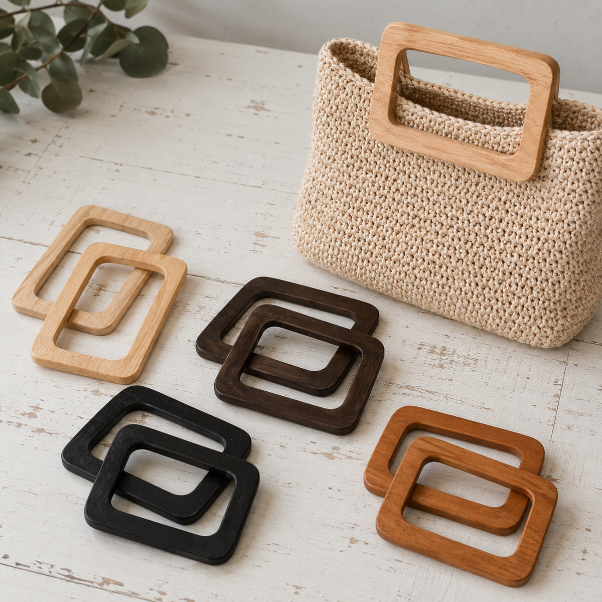 Houten Tashengsels Rechthoek 16×9,5 cm