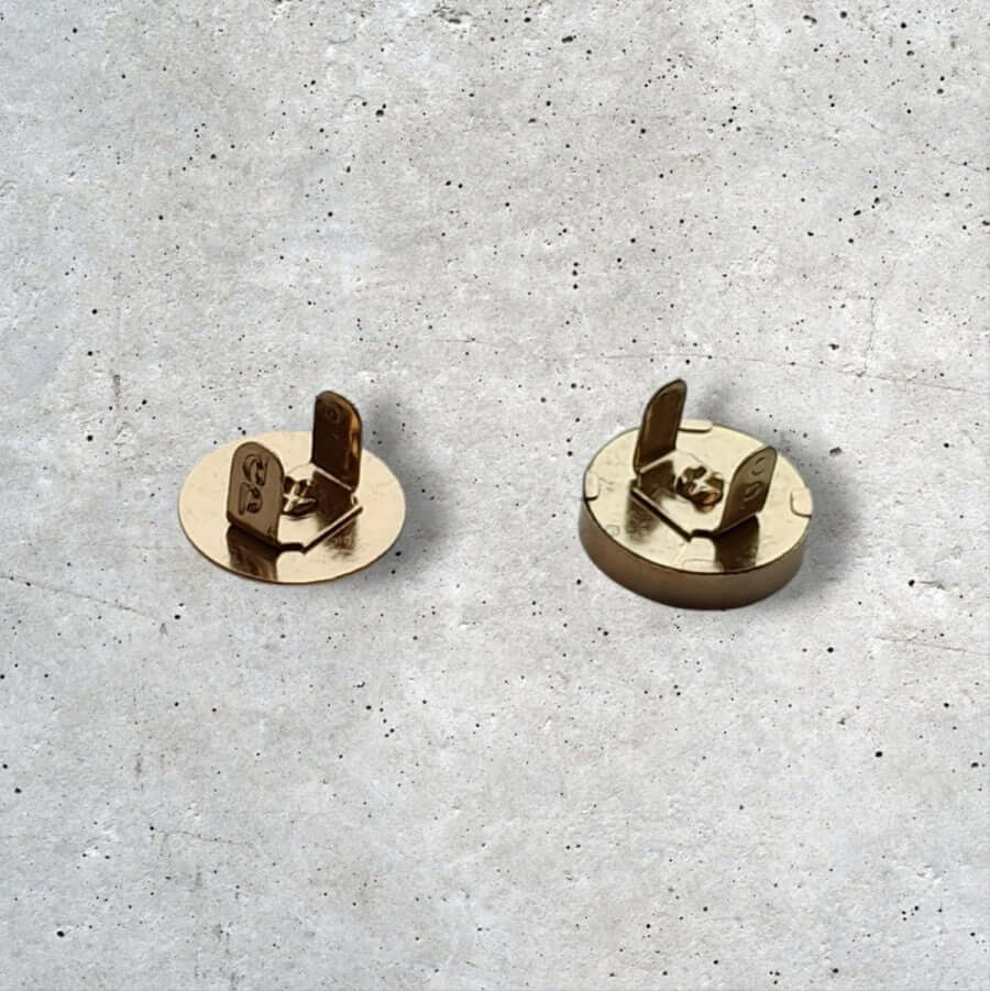 Magneetsluiting voor Tassen Rond 18mm verguld - Hobbygaren