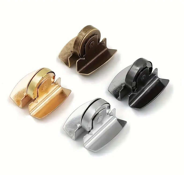 Magneetsluiting voor Tassen 20x18 mm – Zilver, Goud, Brons, Zwart. Hobbygaren.nl