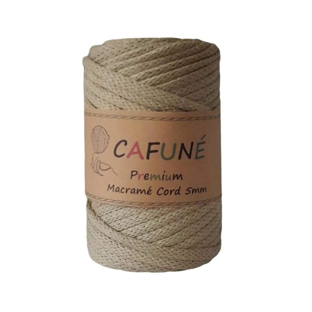 Cafuné Macramé Koord 5mm Champagne -40m - Hobbygaren