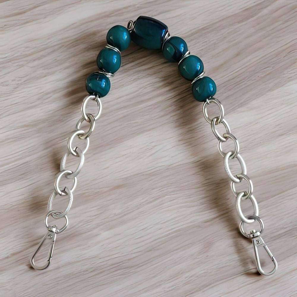 Tas Hengsel van Acryl Kralen Donkergroen - Hobbygaren