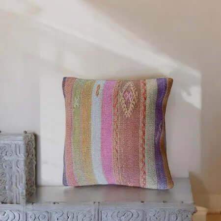 Vintage Kelim Kussenhoes -40x40 cm -43 Hobbygaren