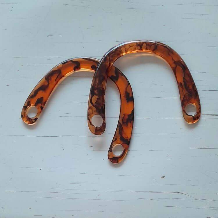 Acryl Tashengsel - Bruin Half Rond - Hobbygaren