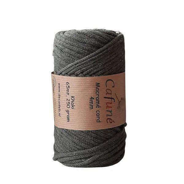 Cafuné Macrame Koord 4mm-Kaki - Hobbygaren