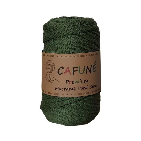 cafune premium macrame koord 5mm, gevlochten koord, avocado