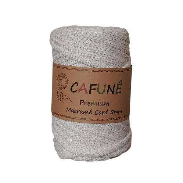 Cafuné Macramé Koord 5mm Ecru – 40m - Hobbygaren