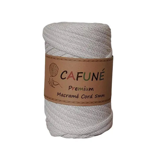 cafune premium macrame koord 5mm, gevlochten koord, ecru