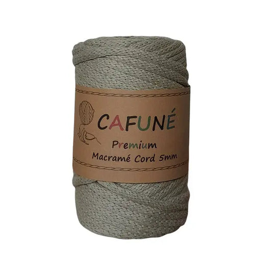 cafune premium macrame koord 5mm, gevlochten koord, eucalyptus