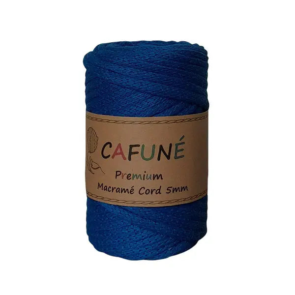 cafune premium macrame koord 5mm, gevlochten koord, indigo