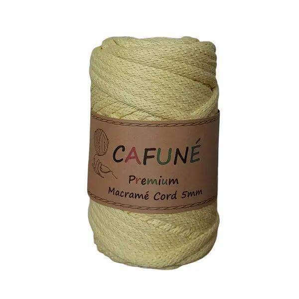 Cafuné Macramé Koord 5mm Geel – 40m - Hobbygaren