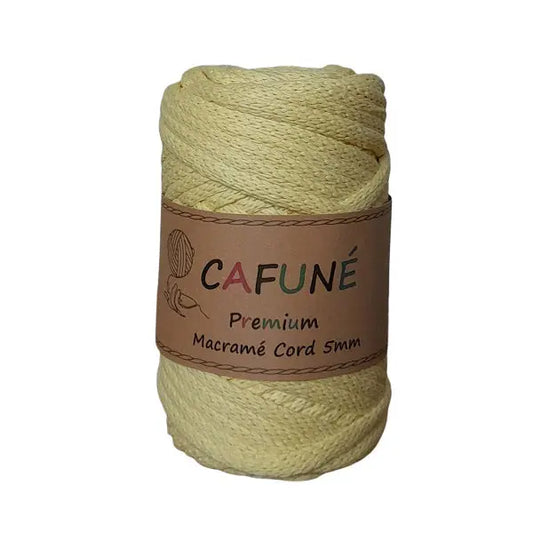 cafune premium macrame koord 5mm, gevlochten koord, geel