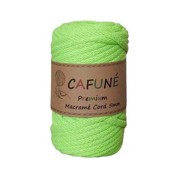 Cafuné Macramé Koord 5mm Neon Geel – 40m - Hobbygaren