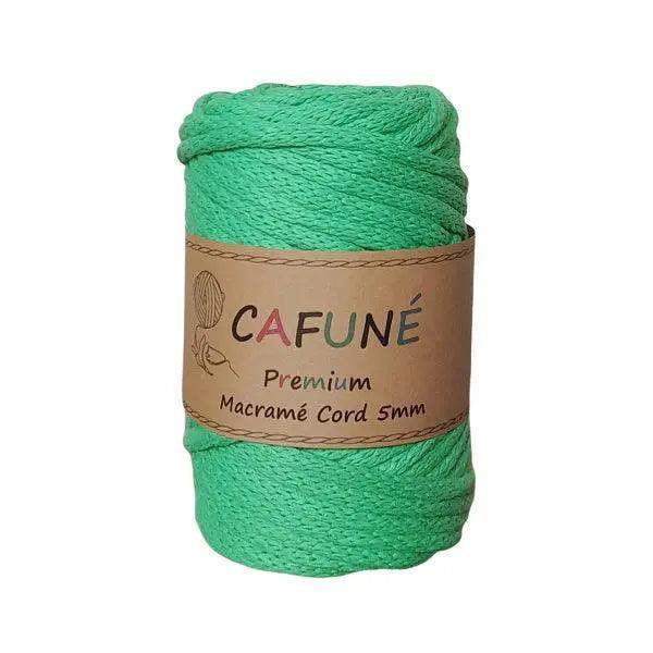 Cafuné Macramé Koord 5mm Neon Groen -40m - Hobbygaren
