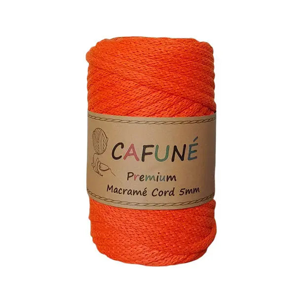 cafune premium macrame koord 5mm, gevlochten koord, oranje