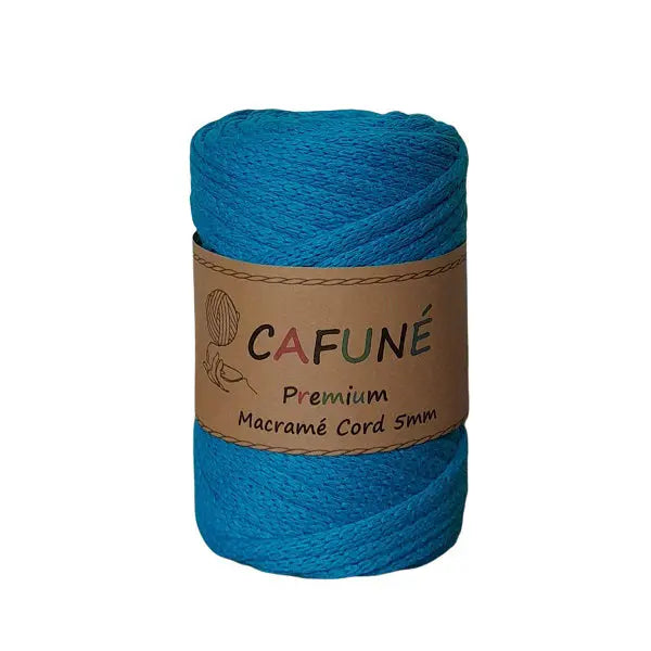 cafune premium macrame koord 5mm, gevlochten koord, turquouise