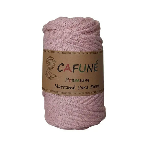 cafune premium macrame koord 5mm, gevlochten koord, zalm roze