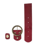 Leren Tas Flap Met Sluiting-Rood 25x5cm - Hobbygaren