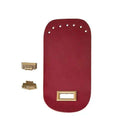 Leren Tas Flap met Sluiting 18x9cm - Rood - Hobbygaren