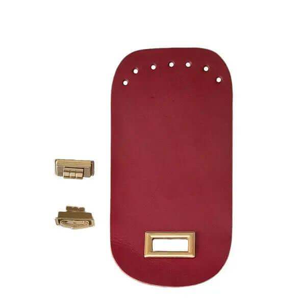 Leren Tas Flap met Sluiting 18x9cm - Rood - Hobbygaren