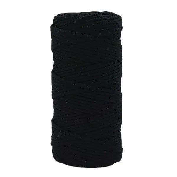Lux Macrame Garen 3mm Zwart - Hobbygaren