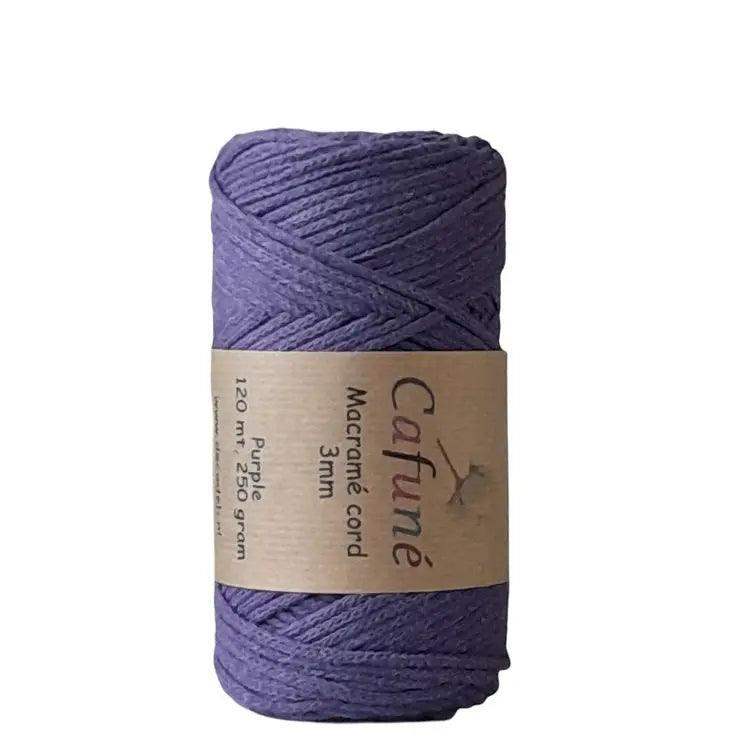 Cafuné Macrame Koord 3mm-Paars - Hobbygaren