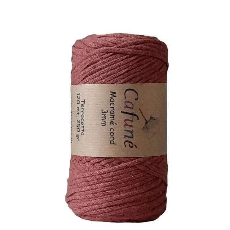 Cafuné Macrame Koord 3mm-Terracotta - Hobbygaren