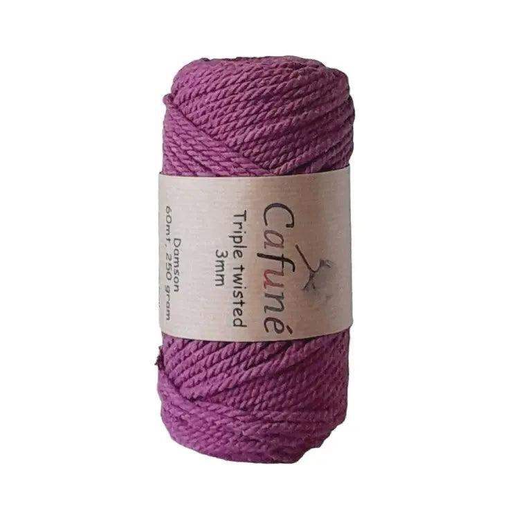 Cafuné Macrame Touw 3mm -Damson - Hobbygaren
