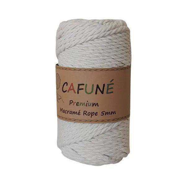 Premium Macrame Touw 5mm Ecru - Hobbygaren