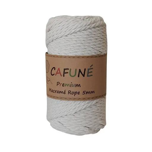 Cafune premium macrame touw 5mm, ecru. Ook in schitterende pasteltinten