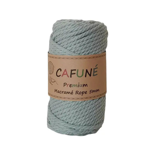 Cafune premium macrame touw 5mm, eucalyptus. Ook in schitterende pasteltinten