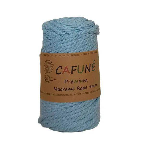 Premium Macrame Touw 5mm Licht Blauw - Hobbygaren