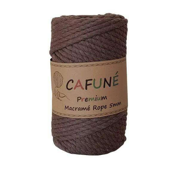 Premium Macrame Touw 5mm Roest Bruin - Hobbygaren