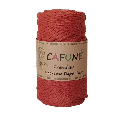 Cafune premium macrame touw 5mm, terracotta. Ook in schitterende pasteltinten