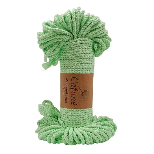 Cafune macrame touw 5mm bundel in de kleur neon groen