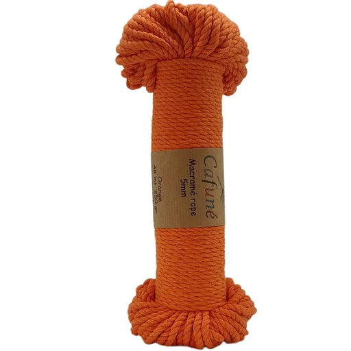 Cafune macrame touw 5mm bundel in de kleur oranje