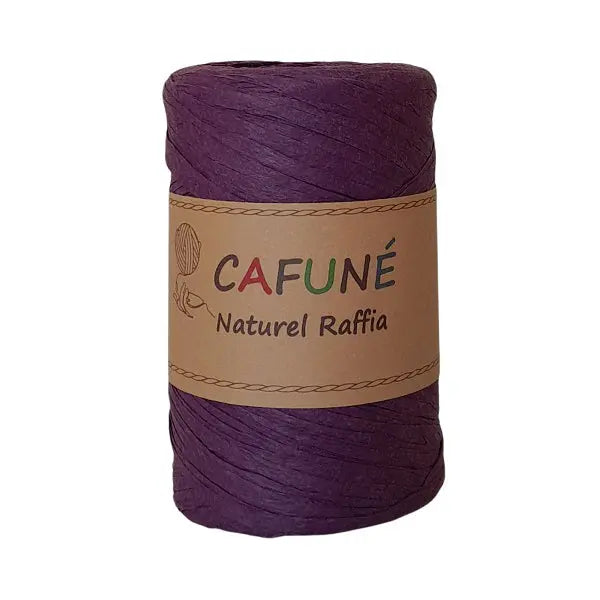 raffia naturel papiergaren violet