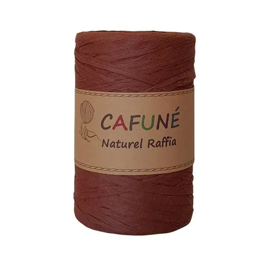 raffia naturel papiergaren roestbruin