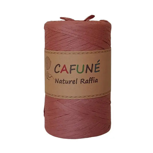 raffia naturel papiergaren terracotta