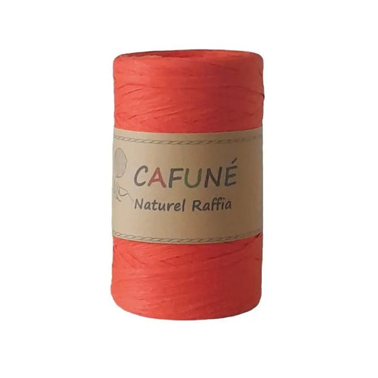 raffia naturel papiergaren oranje