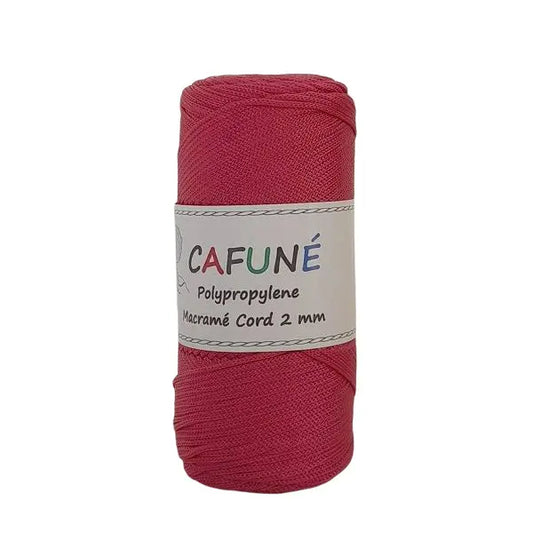 Cafune Polypropyleen koord 2mm is een gevlochten koord in schitterende kleuren zoals deze fuchsia