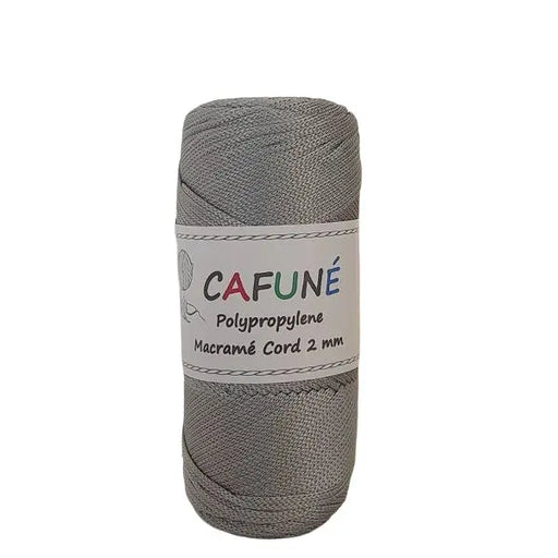 Cafune Polypropyleen koord 2mm is een gevlochten koord in schitterende kleuren zoals deze grijze