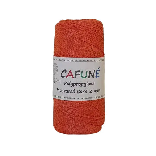 Cafune Polypropyleen koord 2mm is een gevlochten koord in schitterende kleuren zoals deze oranje